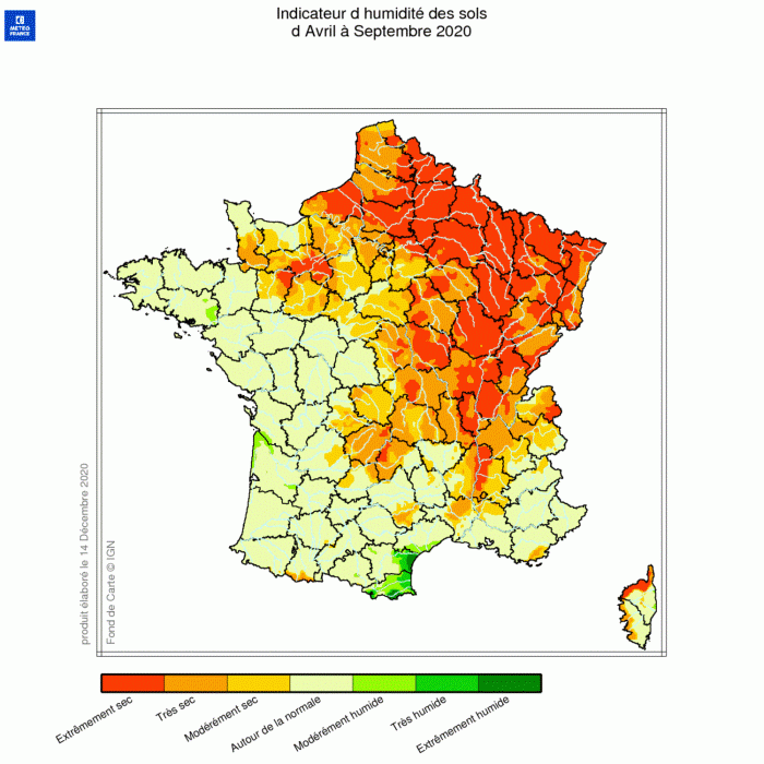 Indicateur d'humidité sols 2020