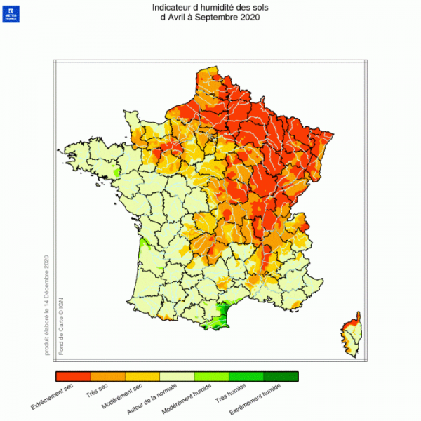 2020 hottest year, droughts and soil moisture